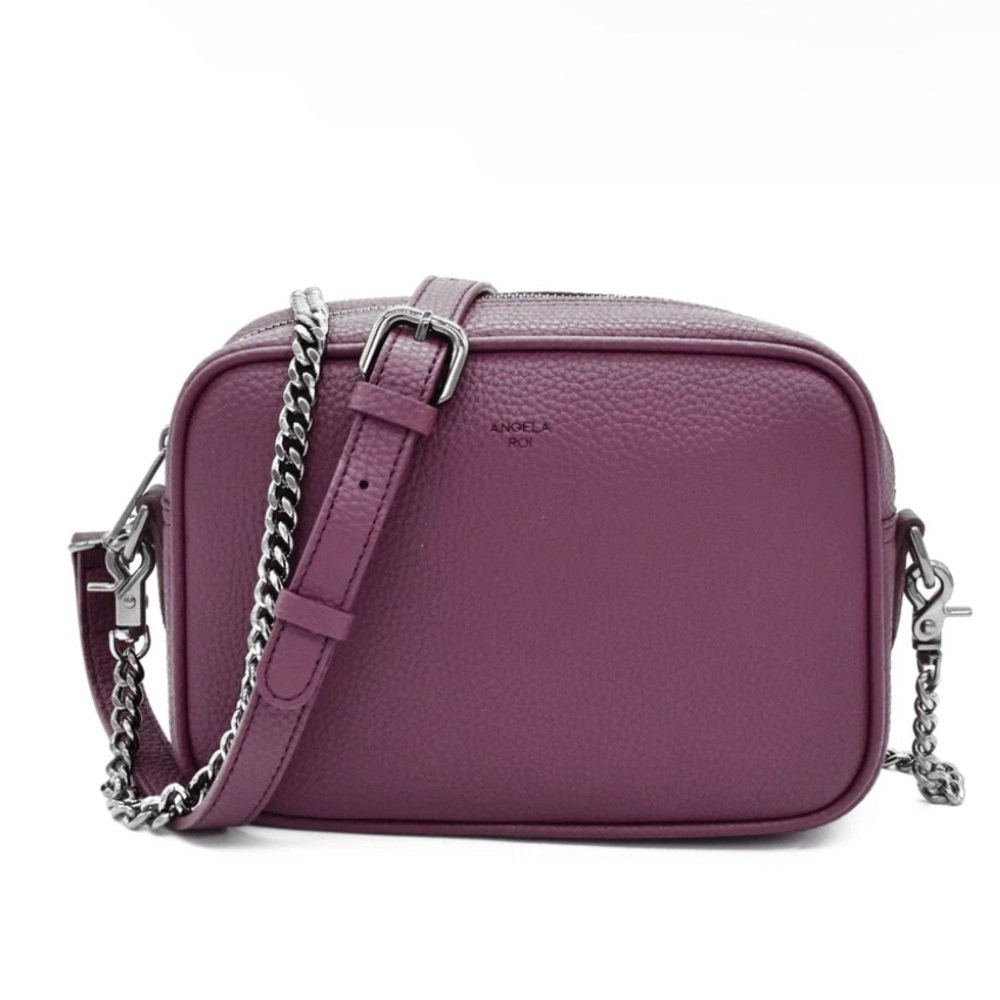 Angela Roi Grace Micro Crossbody Bag Purple | Vegan Leather | Dust Bag Included